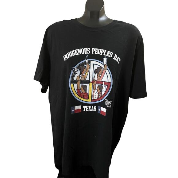 Indigenous Peoples Day Texas T-Shirt - 2XL, Black - Picture 1 of 8